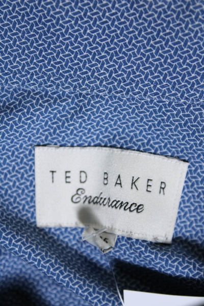 Ted Baker Endurance Mens Long Sleeved Button Down Shirt Gray Size 14.5 32/33