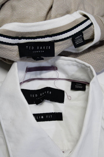 Ted Baker London Men's Long Sleeves Button Down Shirt White Size 15.5 Lot 2