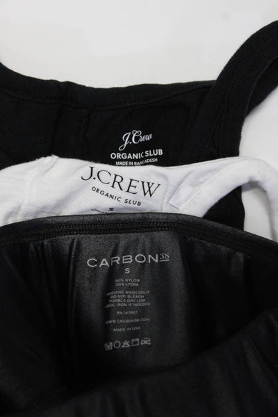 J Crew Carbon 38 Womens Tank Tops Leggings Black White Size Small Lot 3