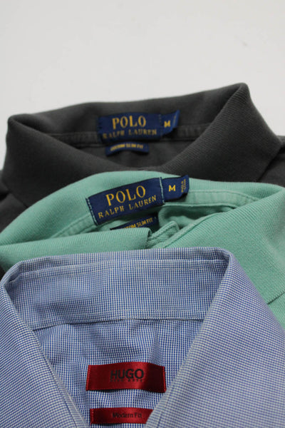 Polo Ralph Lauren Mens Collared Short Sleeves Polo Shirt Gray Green Size M Lot 3