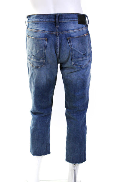 Hudson Mens Blake Slim Straight Leg Jeans Blue Cotton Size 32