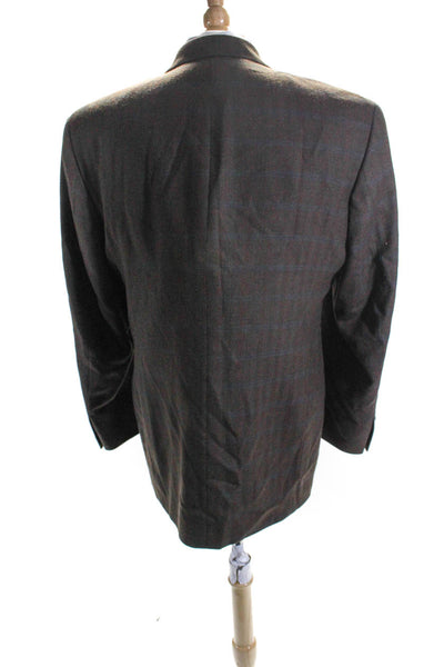 S. Cohen Comfort Men's Collared Long Sleeves Lined Plaid Jacket Size 42