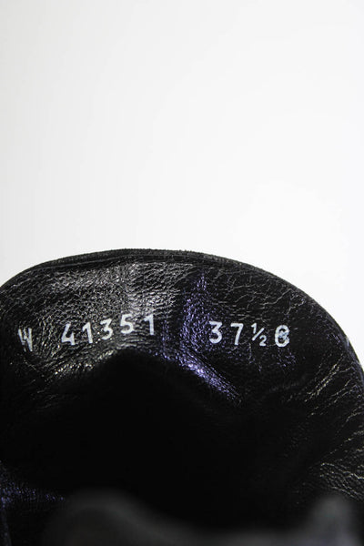 Ralph Lauren Womens Black Beaded Slip On High Heels Shoes Size 7.5C
