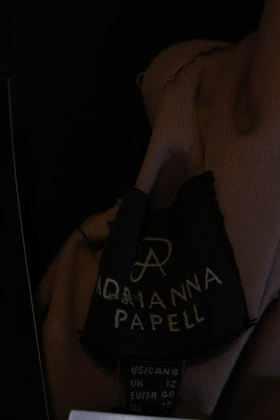 Adrianna Papell Women's V-Neck Sleeveless Sequin Short Romper Pink Size 8