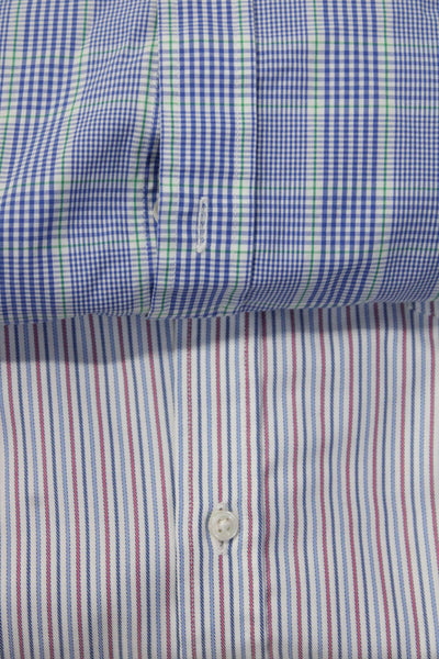 Charles Tyrwhitt Men's Long Sleeves Button Down Plaid Shirt Size 15 Lot 2