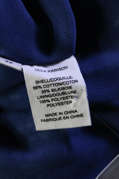 Ulla Johnson Womens Floral Print A Line Maxi Skirt Blue Cotton Size 0