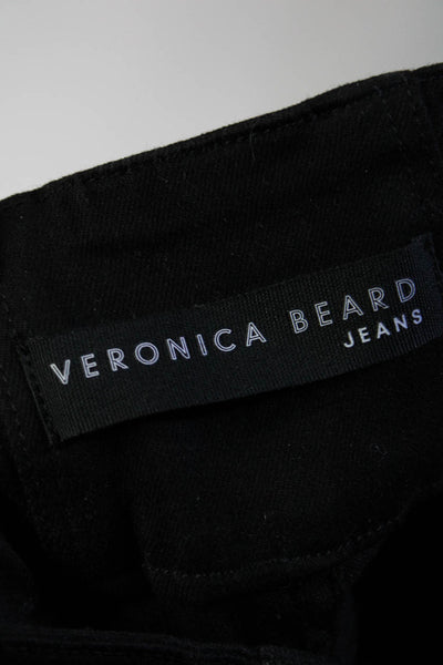 Veronica Beard Womens Button Up Katherine Corset High Rise Jeans Black Size 24