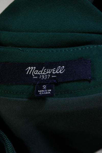 Madewell Womens Sleeveless A Line Knee Length Dress Emerald Green Size 2