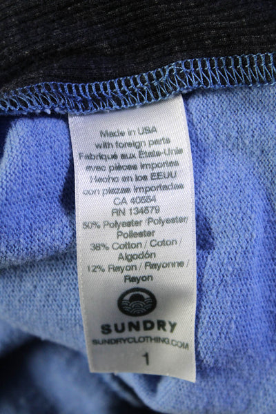 Sundry Standard James Perse Womens Colorblock Pullover Tops Blue Size 1 2 Lot 2