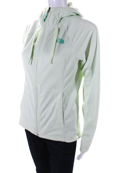 The North Face® Womens Two Pocket Long Sleeve Full Zip Hoodie Light Green Size S