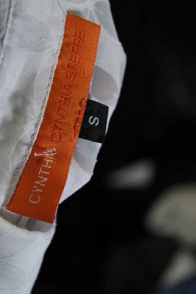 Cynthia Cynthia Steffe Women's Short Sleeves Button Up Blouse White Size S