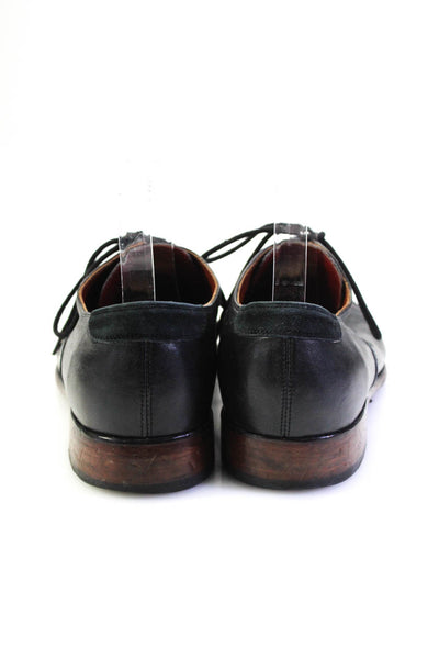 Florsheim x Duckie Brown Mens Lace Up Cap Toe Oxfords Black Leather Size 9.5D