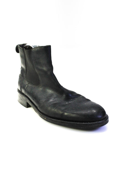 Wolverine Mens Slip On Round Toe Ankle Boots Black Leather Size 9