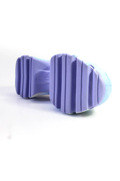 Stella McCartney Womens Pastel Tie Dye Chunky Foam Clogs Purple Blue Size 6