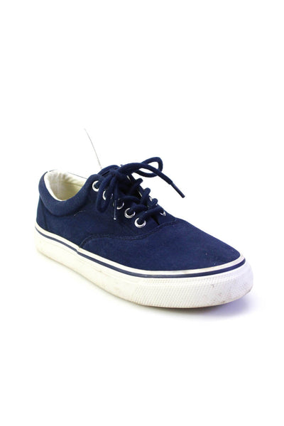 Polo Ralph Lauren Womens Low Top Canvas Plimsoll Sneakers Navy Size 7.5