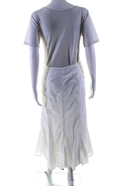 Ralph Lauren Black Label Womens Linen Trumpet Maxi Skirt White Size 4