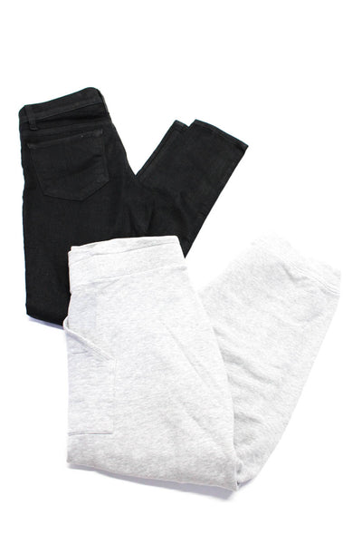 J Brand Theory Womens Sweatpants Black Mid-Rise Skinny Jeans Size 26 P Lot 2