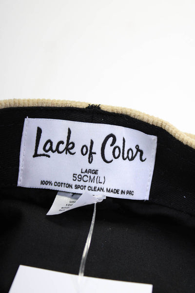 Lack Of Color Womens Newsboy Hat Beige Cotton Size Large