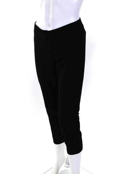 Eileen Fisher Womens Black High Rise Pull On Straight Leg Pants Size PP