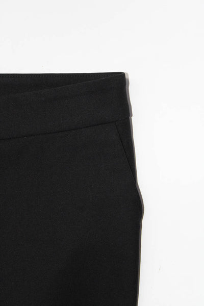 Stella McCartney Womens Black Cotton Mid-Rise Straight Leg Dress Pants Size 38
