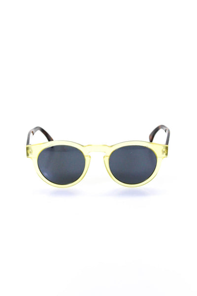 Illesteva c.66 Blond Yellow Tortoise Shell Arm Circular Frame Leonard Sunglasses