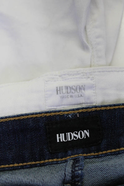 Hudson Womens White Cotton Mid-Rise Skinny Leg Jeans Size 26 lot 2