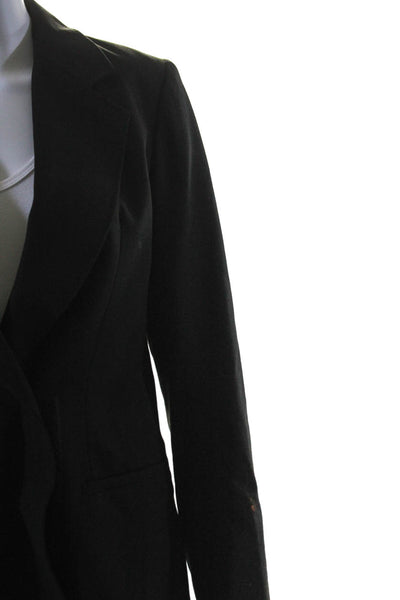 Joseph Essentials Womens Black Wool No Button Long Sleeve Blazer Size M