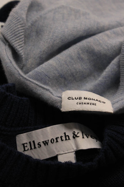 Club Monaco Ellsworth & Ivey Womens Sweaters Blue Size Small Extra Small Lot 2