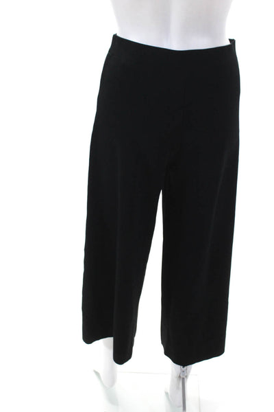 Theory Women's Elastic Waist Wide Leg Pull-On Ankle Pant Black Size S