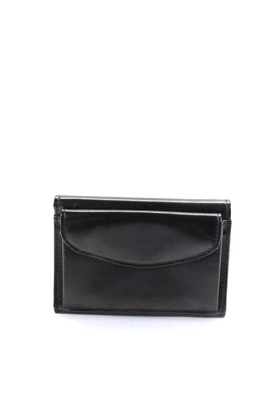 Anya Hindmarch Womens Leather Button Snap Mini Wallet Black