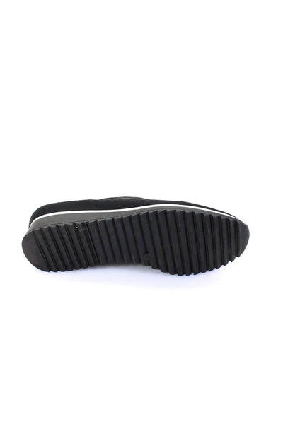 Hogl Womens Striped Textured Sole Round Toe Slip-On Platform Shoes Black Size 5