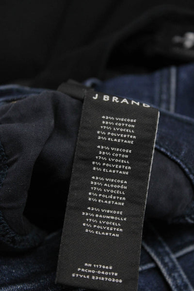 J Brand 7 For All Mankind Womens Skinny Leg Jeans Blue Black Cotton Size 27 Lot