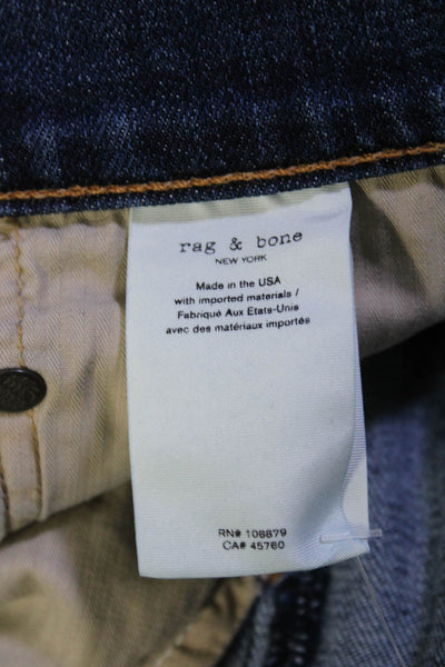 Rag & Bone Mens Zipper Fly Medium Wash Fit 2 Slim Cut Jeans Blue Denim Size 29