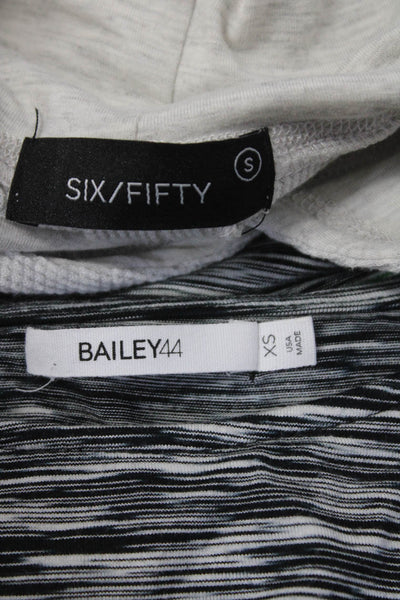 six/fifty Women's Hood Long Sleeves Pullover Zip Henley Gray Size S Lot 2