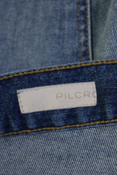 Pilcro and the Letterpress Anthropologie Womens Distressed Jeans Blue Size 29
