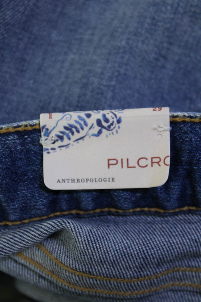 Pilcro and the Letterpress Anthropologie Womens Distressed Jeans Blue Size 29