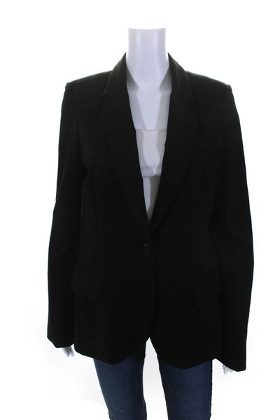 Gender Bias Womens Single Button Notched Lapel Blazer Jacket Black Size Small
