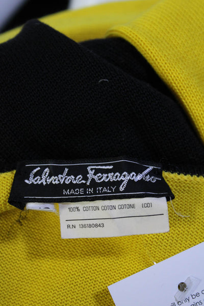 Salvatore Ferragamo Women's Round Neck Long Sleeves Color Block Tunic Size XS