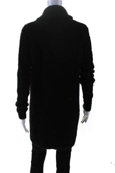 Joie Women's Long Sleeves Round Neck Open Front Cardigan Sweater Black Size M