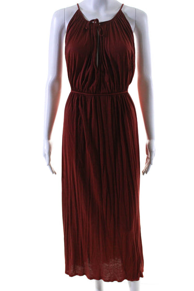 Marc By Marc Jacobs Womens Jersey Knit V-Neck Sleeveless Maxi Dress Red Size M