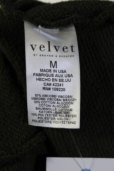 Velvet by Graham & Spencer Womens Double Breasted Pea Coat Green Size Medium