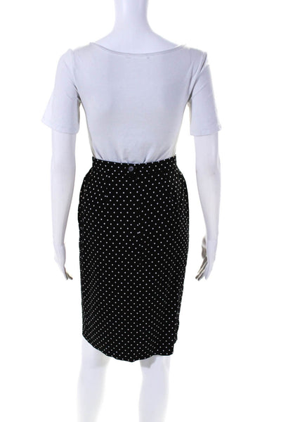 Agnes B Womens Jersey Knit Polka Dot High Rise Pencil Skirt Black Size 1