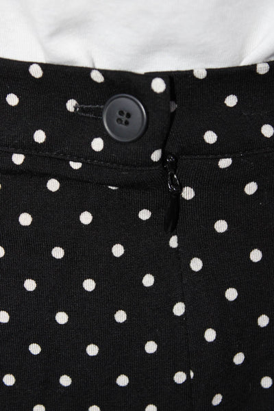 Agnes B Womens Jersey Knit Polka Dot High Rise Pencil Skirt Black Size 1