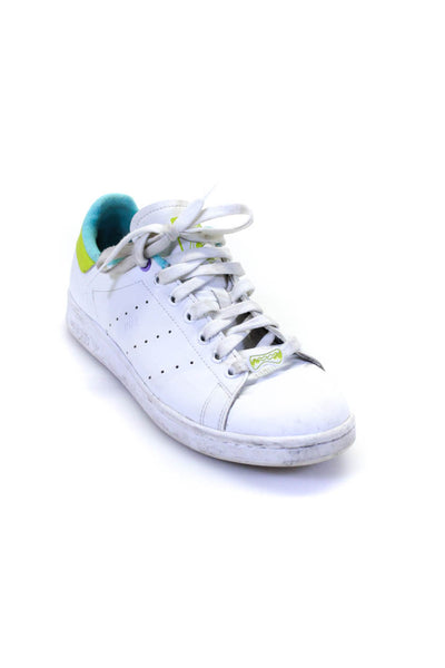 Adidas Womens Leather Being Green Low Top Lace Up Mike Sneakers White Size 8