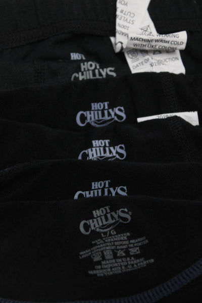 Hot Chillys Womens Round Neck Long Sleeve Tops Leggings Black Size S L XL Lot 6
