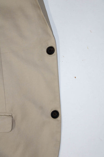 Marc Jacobs Mens Khaki Cotton Two Button Long Sleeve Blazer Jacket Size 54