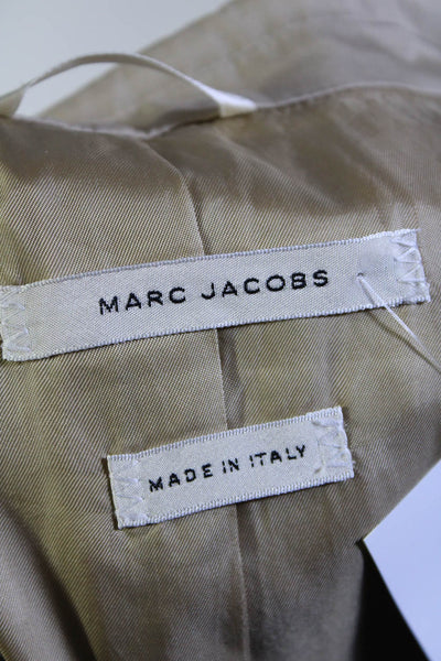 Marc Jacobs Mens Khaki Cotton Two Button Long Sleeve Blazer Jacket Size 54