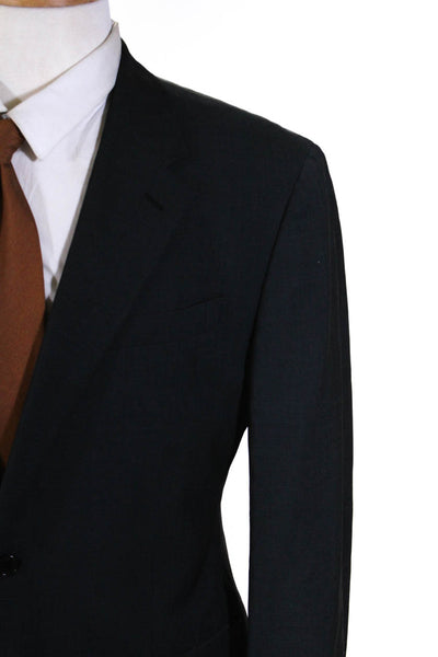 Prada Mens Dark Gray Wool Two Button Long Sleeve Blazer Jacket Size 54R