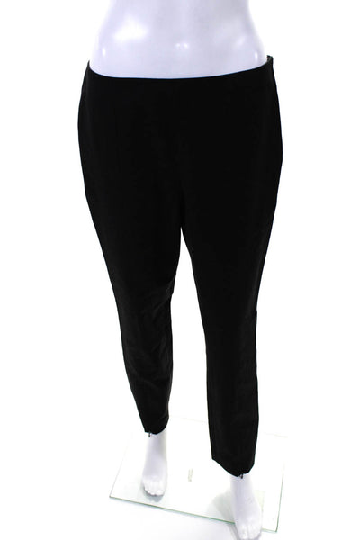 Milly Womens Side Zipped Darted Slip-On Tapered Dress Pants Black Size 8