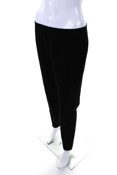 Milly Womens Side Zipped Darted Slip-On Tapered Dress Pants Black Size 8